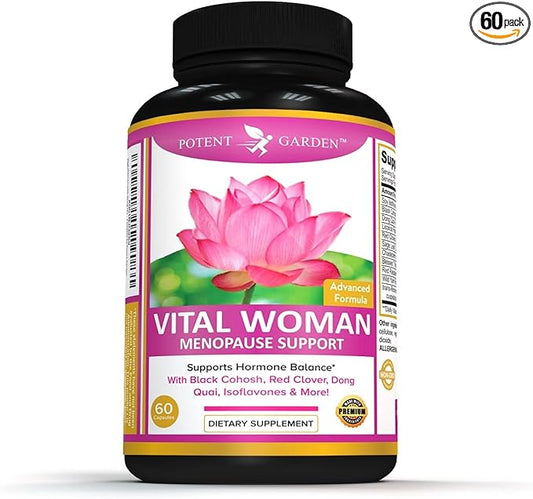 Menopause Relief Supplement with Black Cohosh, 60 Capsules, 30 Servings
