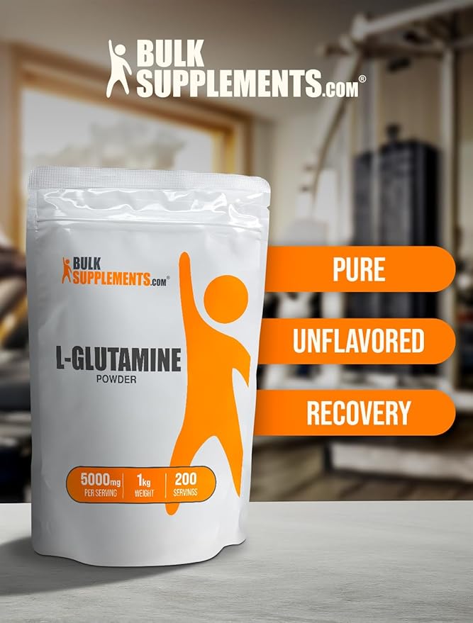 BulkSupplements.com L-Glutamine Powder 5000mg, L 5000mg per 1kg (2.2 (2.2 lbs) 1)