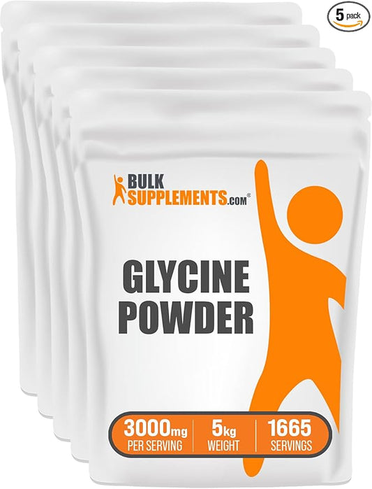 BulkSupplements.com Glycine Powder 3000mg - 3000mg per 5kg (11 (11 lbs) 5)