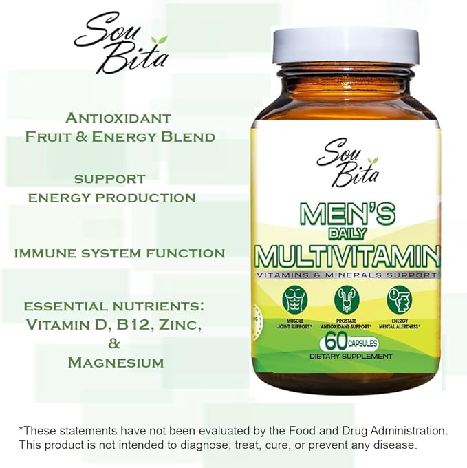 Mens Multivitamin - Daily Multi Vitamins B12, C,