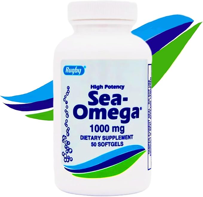 High Potency Rugby 1000mg Natural Deep Omega-3 Fatty 300mg,DHA 200mg)for 200mg)for Brain Health,150 Rapid 1