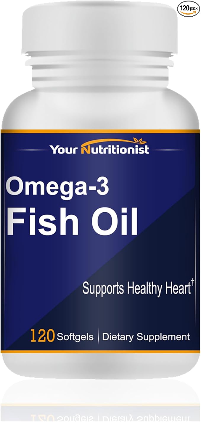 Omega-3 Fish Oil 1000mg, Heart Health, 120 softgels