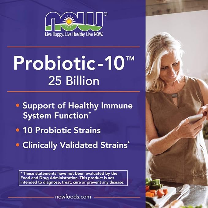 NOW Foods, Probiotic-10™, 25 Billion, 10 Probiotic 180 Veg