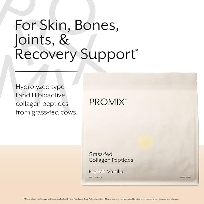 Promix Collagen Peptides, Vanilla, 2.5lb Bulk