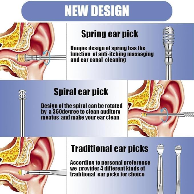 14 pcs Ear Pick Earwax Removal