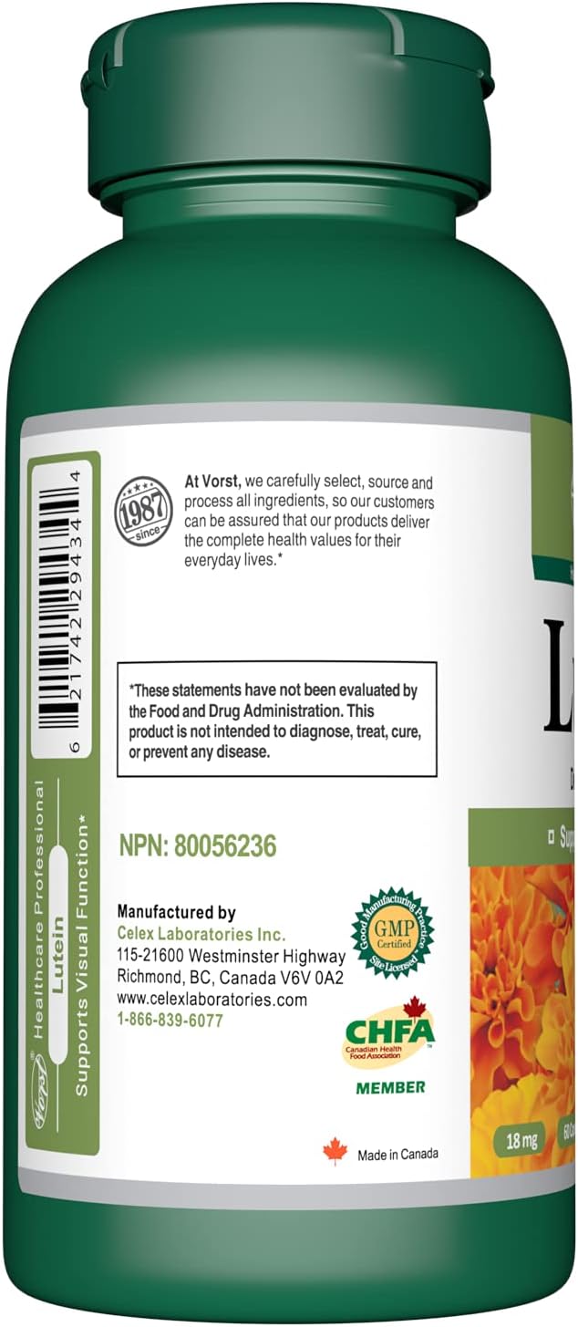 Vorst Lutein 18mg with Zeaxanthin 60