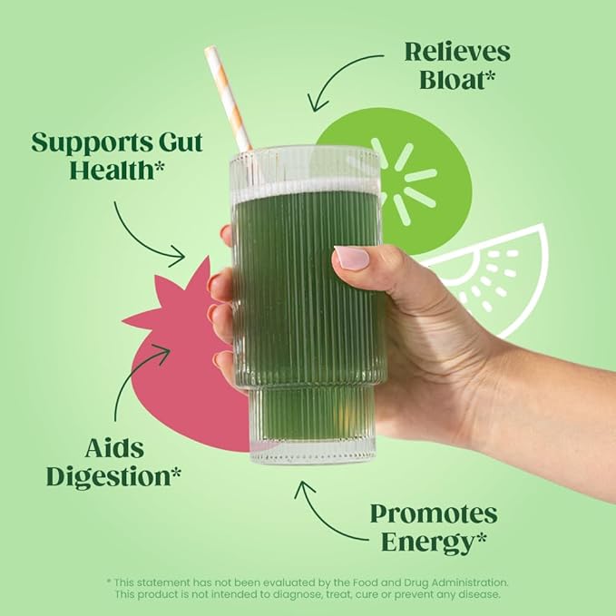 Bloom Nutrition Superfood Greens Powder, Digestive 25 SVG,