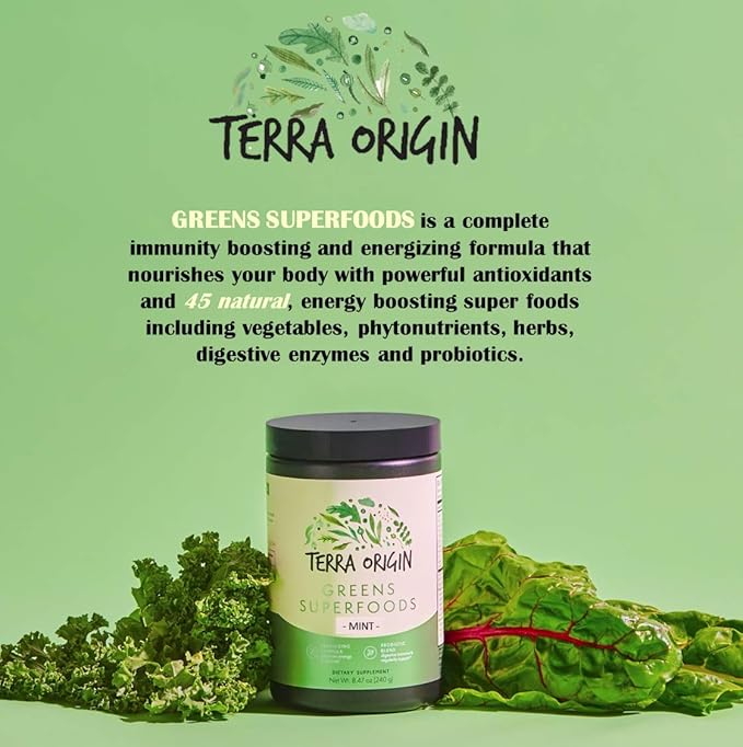 TERRA ORIGIN Superfoods Greens for Immune 30 Servings