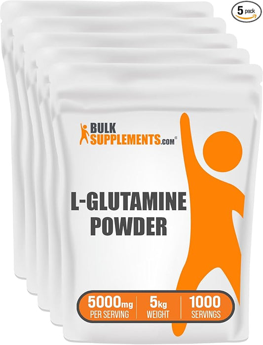 BulkSupplements.com L-Glutamine Powder 5000mg, L 5000mg per 5kg (11 (11 lbs) 5)