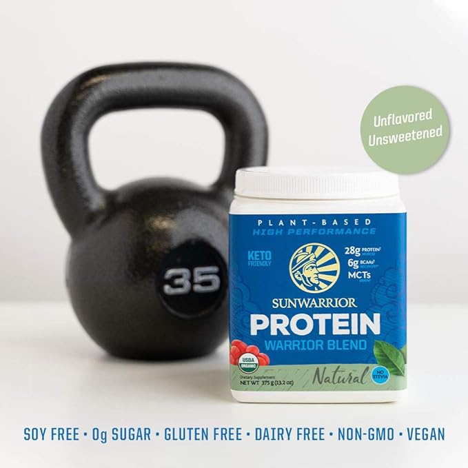 Sunwarrior Vegan Organic Protein Powder Plant-Based 15 Servings