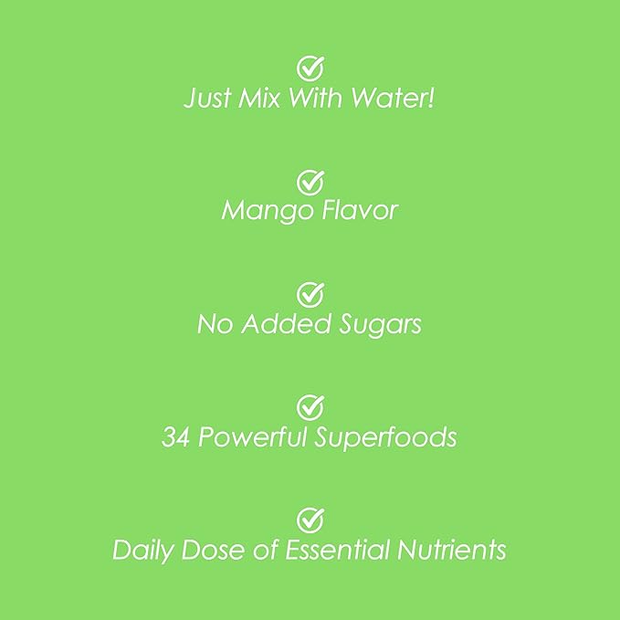SkinnyFit Mango Splash Skinny Greens, Green 30 Servings