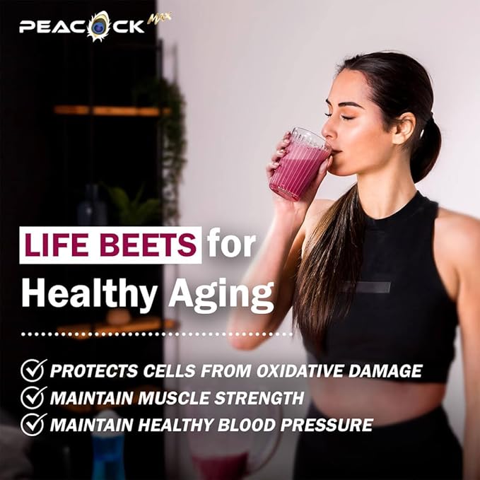 Beetroot Powder - Superfood for Blood Pressure Support, Nitric Oxide Booster, Beet Root Extract, BCAA for Heart Health, Green Tea Extract, Berry Flavor (Pack of 1 (10.59 oz))
