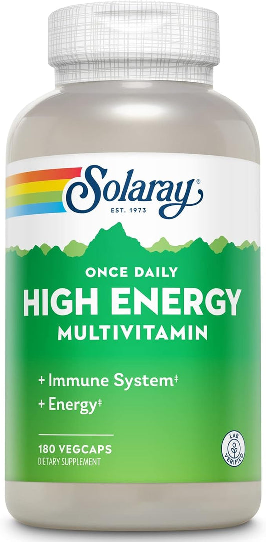 SOLARAY Once Daily High Energy Multivitamin, 180 Servings, 180 VegCaps