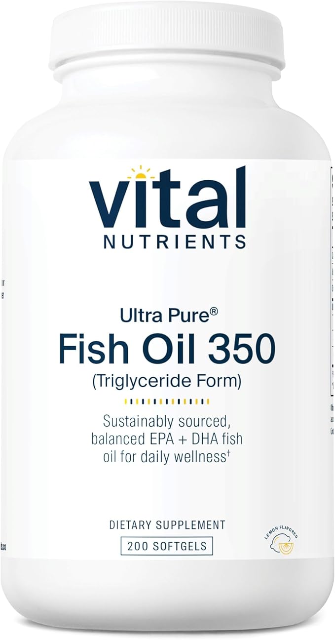 Vital Nutrients Ultra Pure® Fish Oil 350 Omega-3 Fatty 200 Softgels