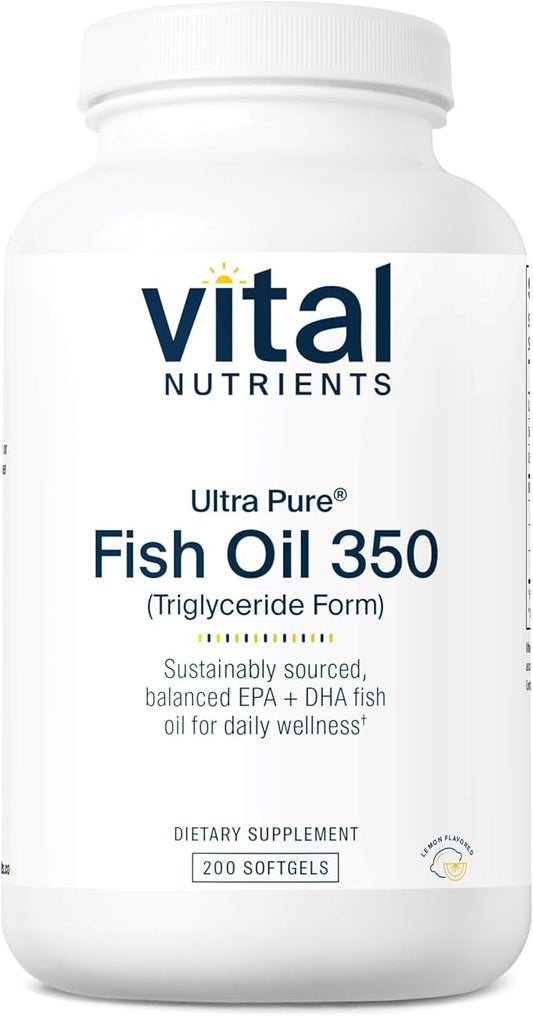 Vital Nutrients Ultra Pure® Fish Oil 350 Omega-3 Fatty 200 Softgels