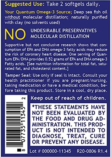 QNL Quantum EPA/DHA Softgels Omega-3 Fish 90 Softgel