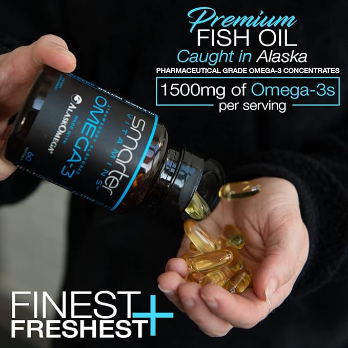 (3 Pack) Smarter Omega 3 Fish 2000mg, DHA