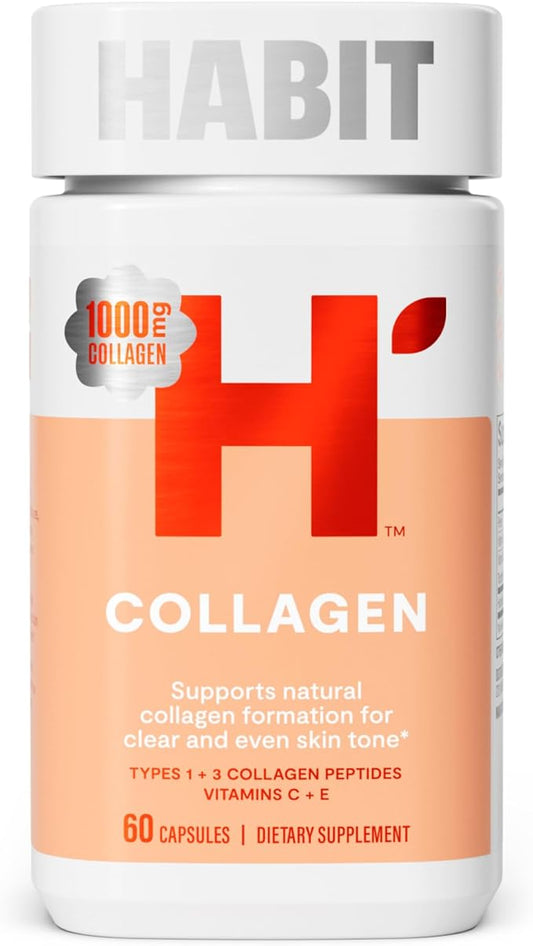 HABIT Collagen Supplement (60 Capsules) 2000mg Collagen (1 Pack)