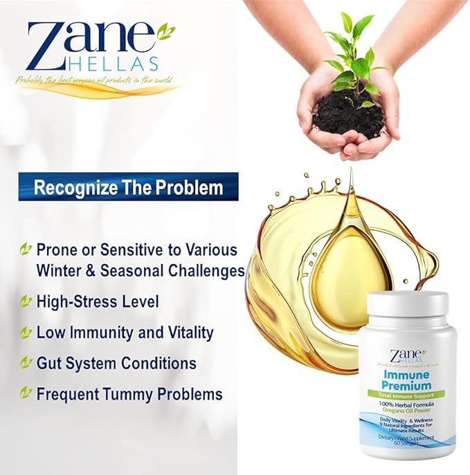 Zane Hellas Immune Premium Softgels. Immune 100% Herbal 120 Softgels. 2