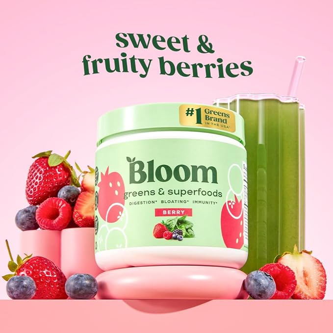Bloom Nutrition Superfood Greens Powder, Digestive 30 SVG,