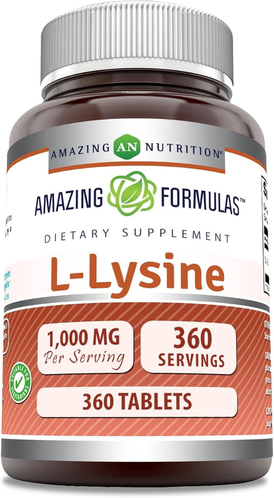 Amazing Formulas L-Lysine 1000 Mg 360 Tablets