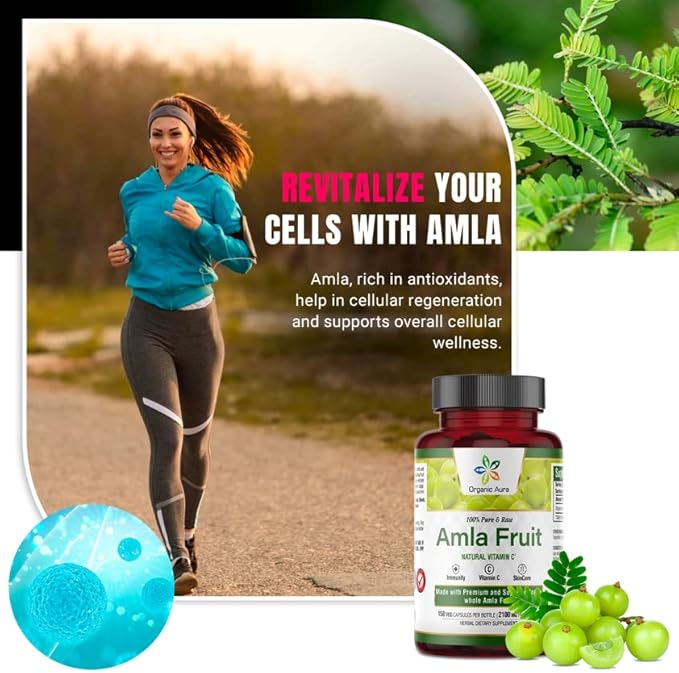 Organic Aura Amla Capsules 2100mg -150