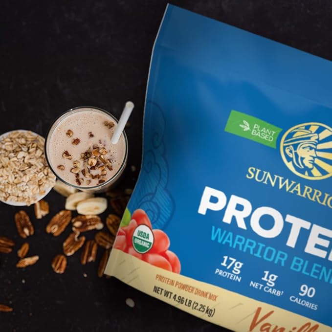 Sunwarrior Vegan Organic Protein Powder Plant-based 90 Servings