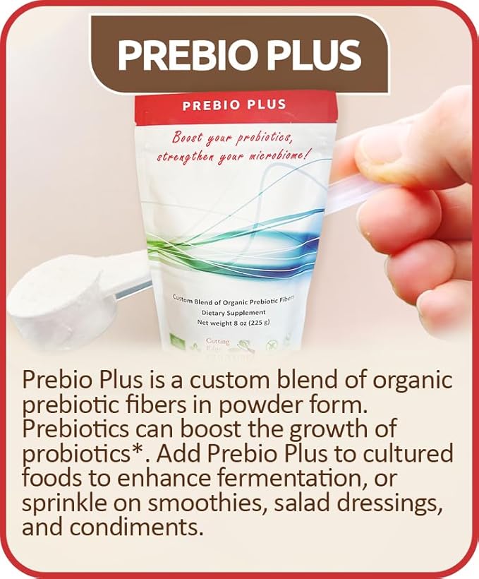 Prebio Plus Prebiotic Fiber Powder Best Custom Blend of Organic Prebiotic Fibers Dietary Supplement 8 oz