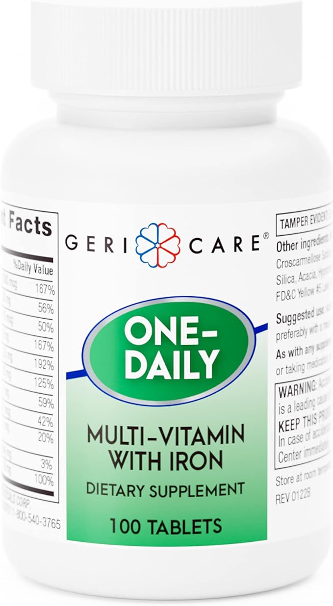 GeriCare One-Daily Multi-Vitamin with Iron Tablets,100 1)