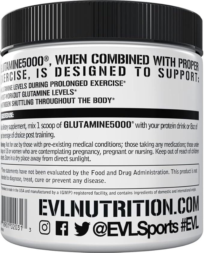 Pure Vegan L-Glutamine Powder Supplement 5g L