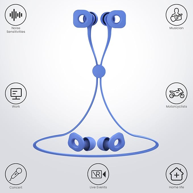2 Pairs of Earplugs for Sleeping,Reusable 8 Pairs 25dB-30dB