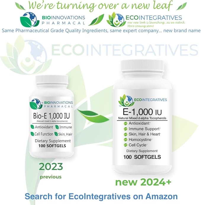 BioInnovations Pharmacal Bio-E 1000 IU All 100 Softgels