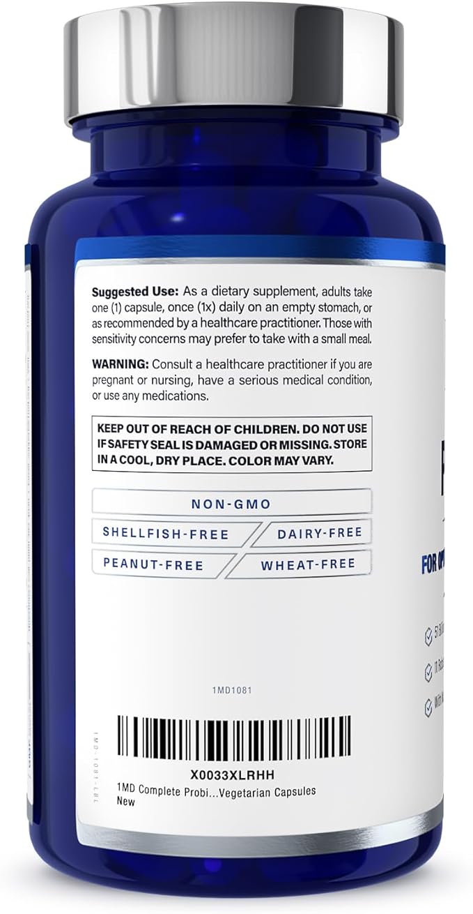 1MD Complete Probiotics Platinum 51 Billion 11 Strains, 30 Vegetable (3-Pack)