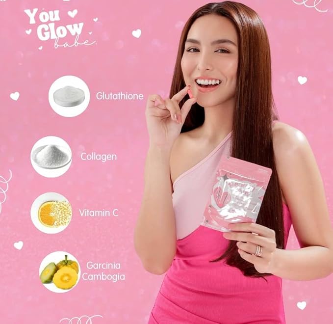 Beauty White 4 in 1 Glutathione 15gram Each 2) 30 30 x 2-60 Capsules
