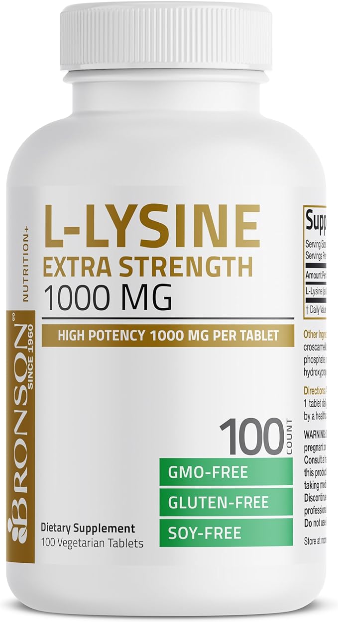 Bronson L-Lysine Extra Strength 1000 MG 100 Vegetarian