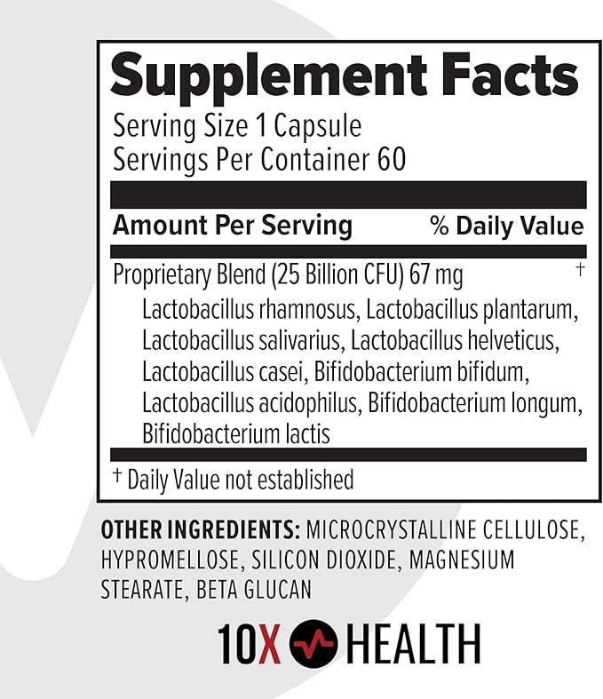 10X Health Probiotics (60 Caps)