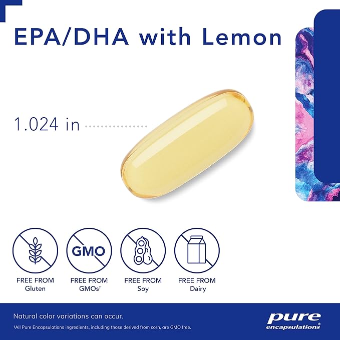 Pure Encapsulations EPA/DHA with Lemon 120 Softgel