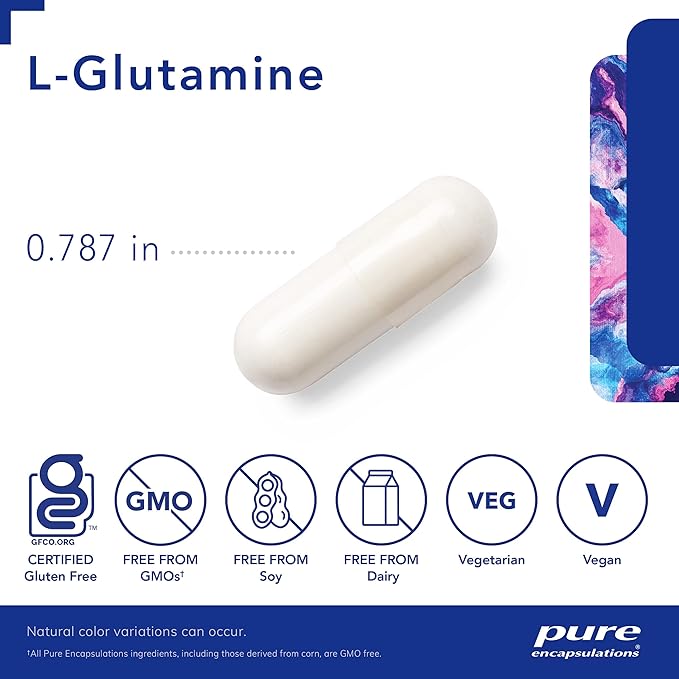 Pure Encapsulations L-Glutamine 500 mg 90 Capsules