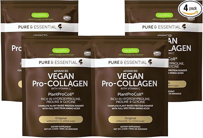 Pure & Essential Vegan Collagen Peptide 4 x 35 Servings