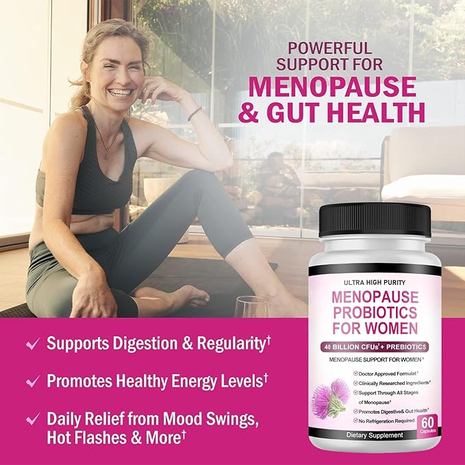 Menopause Supplements for Women -Menopause Probiotics 60 Count, 60 Servings