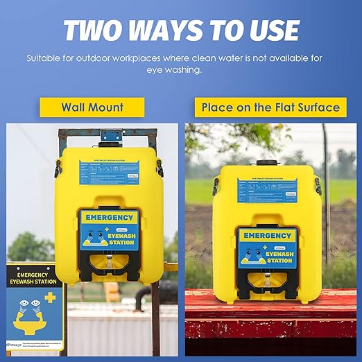 14gal Portable Eye Wash Station, 15min