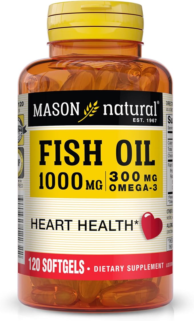 Mason Vitamins Mason Fish Oil 1000mg Omega-3 Softgels