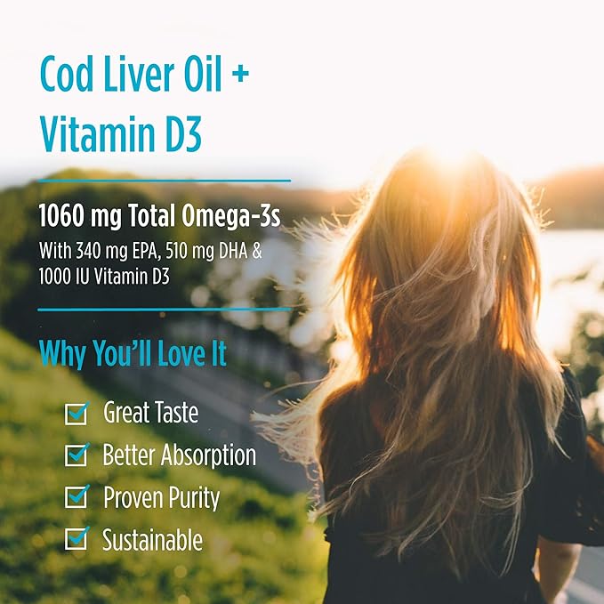 Nordic Naturals Arctic-D Cod Liver Oil, Lemon 8 oz 1060 mg Omega-3s + 1000 IU D3 - 48 Servings