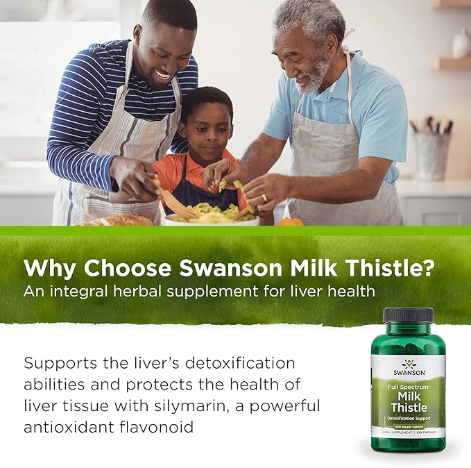 Swanson Milk Thistle (100 Capsules, 500mg Each) 3 Pack