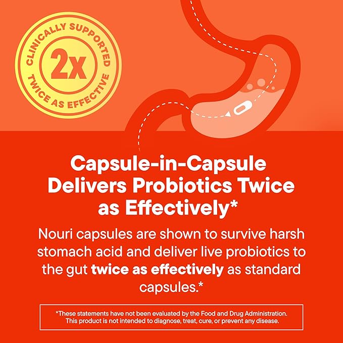 Nouri Digestive Health Probiotic and Omega 30 Day