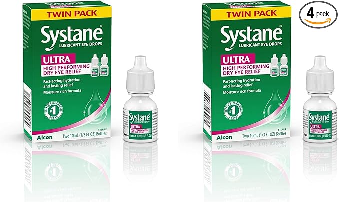 Systane Ultra Lubricant Eye Drops, Artificial 10-mL Each 2)