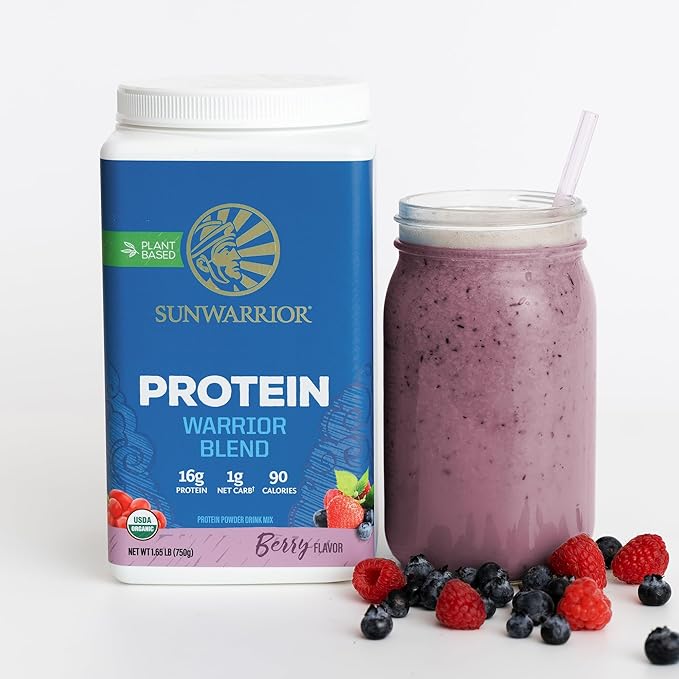 Sunwarrior Vegan Organic Protein Powder Plant-Based 30 Servings