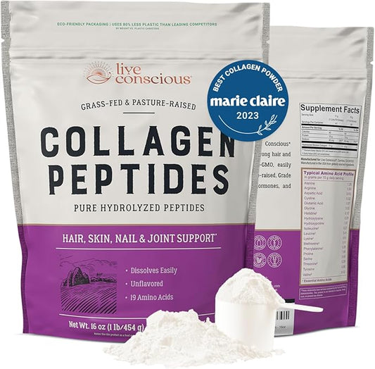 Live Conscious Collagen Peptides Powder 16oz