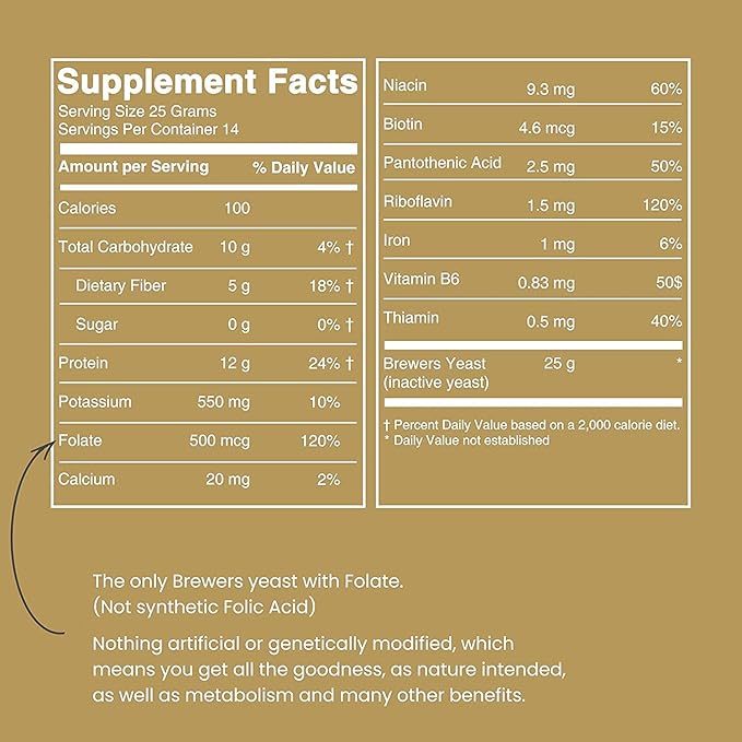 Brewers Yeast Flakes for Lactation Cookies, (1 Pack)