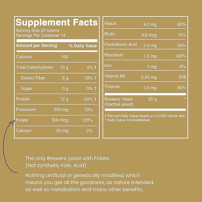 Brewers Yeast Flakes for Lactation Cookies, (1 Pack)